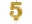 Amscan Zahlenkerze Nummer 5, 1 Stück, Detailfarbe: Gold, Packungsgrösse: 1 Stück, Motiv: Zahlen, Anlass: Geburtstag