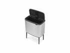 Brabantia Recyclingbehälter Bo Touch Bin 36 l, Silber, Material