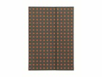 PaperOh Notizbuch Quadro B6, Liniert, Grau mit orangen Quadraten