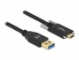 DeLock USB 3.1-Kabel Schraube seitlich USB A - USB