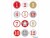 Bild 0 Herma Stickers Adventskalender-Zahlen Sticker Rot/Gold, 2 Blatt, Motive