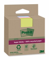 POST-IT SuperSticky Notes 76x76mm 654 RSS3COL Recycling,assort