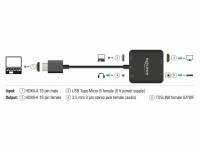 DeLock Audio Extraktor HDMI 5.1 4K, 60Hz, Eingänge: HDMI