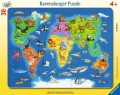 Ravensburger Puzzle 06641 Weltkarten mit Tieren