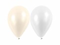 Creativ Company Luftballon Perlmutt Beige/Weiss, Packungsgrösse: 10
