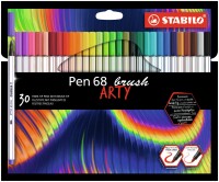 STABILO Fasermaler Pen 68 Brush 568/30-21-20 30 Stück ass.