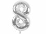 Rico Design Folienballon 8 Silber, Packungsgrösse: 1 Stück, Grösse