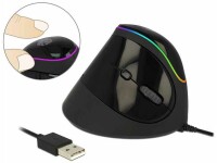 DeLock Ergonomische Maus 12597 USB RGB, Maus-Typ: Ergonomisch