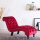 vidaXL Chaiselongue Rot Samt