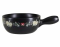 Nouvel Fondue-Caquelon Blumenwiese Schwarz, Material: Keramik