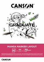 CANSON Graduate Manga Marker A4 31250P024 50 Blatt, weiss