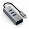 Bild 4 Satechi Alu USB-C Hub - Eleganter mobiler USB-C Hub mit 3x USB 3.0 Ports sowie Gigabit Ethernet Port und LED, ideal für alle Laptops & MacBooks & iMacs mit USB-C Anschluss - Space Gray