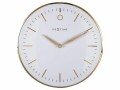 NeXtime Wanduhr Small Glamour 30 Ø, Gold/Weiss, Form: Rund