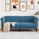 vidaXL Sofa 2-Sitzer Blau Samt