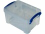 Really Useful Box Aufbewahrungsbox 1.6 Liter, Transparent, Breite: 19.5 cm