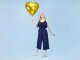 Partydeco Folienballon Herz Gold, Packungsgrösse: 1 Stück, Grösse