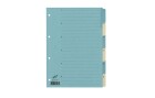 Büroline Register A4, 1 Reihe, 6 Tabs Blau/Beige, Einteilung