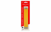 Caran d'Ache Bleistifte mit Radierer HB 351.372 4 Stück, Kein