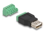 DeLock USB 2.0 Adapter USB-A Buchse - Terminalblock, USB