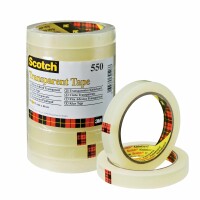SCOTCH Transparent Tape 550 15mmx66m 550/1566 10 Stück, Kein