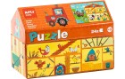 Apli Kids Gebäude-Puzzle Bauernhof 24-teilig, Motiv: Stadt / Land