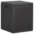 vidaXL Garten-Aufbewahrungsbox 90 L Schwarz PP