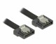 Bild 0 DeLock SATA3-Kabel schwarz, Clip, flexibel, 10 cm, Datenanschluss