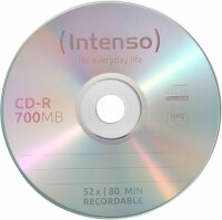 Intenso CD-R Slim 80MIN/700MB 1001124 52X 25 Pcs, Kein