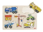 Goki Puzzle Steckpuzzle Baufahrzeuge