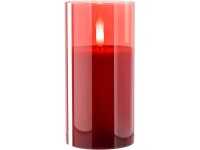 Leonardo LED-Kerze Autentico 16 x 8 cm, Rot, Betriebsart