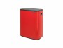 Brabantia Recyclingbehälter Bo Touch Bin 60 Liter, Rot, Material