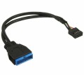 MicroConnect USB2.0 10p IDC - USB3.0 20p IDC - Männlich/weiblich