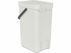 Brabantia Recyclingbehälter Sort & Go 16 l, Hellgrau, Material