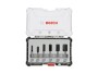 Bosch Professional Nutfräser Set 8 mm-Schaft, 6-teilig, Zubehörtyp: Fräser