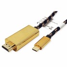 Roline Gold USB-C - HDMI Verbindungskabel - 2 m - Schwarz
