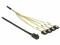 Bild 4 DeLock SAS-Kabel SFF-8643 - 4xSATA 50 cm, Datenanschluss Seite