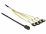 DeLock SAS-Kabel SFF-8643 - 4xSATA 50 cm, Datenanschluss Seite