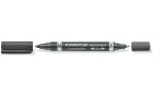 Staedtler Permanent-Marker Lumocolor Duo 348 Schwarz