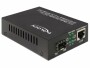 DeLock Medienkonverter SFP - RJ45 1Gbps mit PoE+, Reichweite