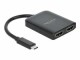 DeLock 2-Port Signalsplitter USB-C - HDMI