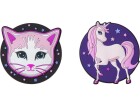Schneiders Badges Unicorn + Cat 2 Stück, Nachhaltige Eigenschaft