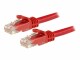 StarTech.com - 1m CAT6 Ethernet Cable, 10 Gigabit Snagless RJ45 650MHz 100W PoE Patch Cord, CAT 6 10GbE UTP Network Cable w/Strain Relief, Red, Fluke Tested/Wiring is UL Certified/TIA - Category 6 - 24AWG (N6PATC1MRD)