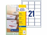 Avery Zweckform Adressetiketten 63.5 x 38.1 mm, 25 Blatt, Weiss