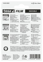 TESA Tesafilm 19mmx10m 57649-00001 invisible 2 Rollen, Kein