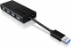 ICY BOX   4 Port Hub             USB 3.0 - IBAC6104B aluminum                 black