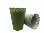 Dameco Blumentopf 2 Stück, Grün/ Grau, Durchmesser: 17 cm