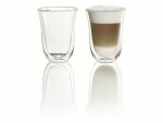 De'Longhi Latte Macchiato Becher 220 ml, 2 Stück, Transparent