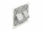 DeLock Montageset 1 Port Keystone, Detailfarbe: Weiss, Montage