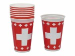 Haushaltsware Einwegbecher Schweizerkreuz 250 ml 8 Stück, Rot/Weiss