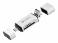 Sandberg - Kartenleser (SD, microSD) - micro USB / USB / USB-C